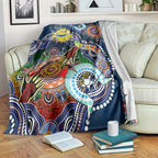 Personalised Cowboys NAIDOC Week 2024 Blanket Australia Aboriginal Dot Painting