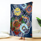 Personalised Cowboys NAIDOC Week 2024 Blanket Australia Aboriginal Dot Painting