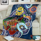 Personalised Cowboys NAIDOC Week 2024 Blanket Australia Aboriginal Dot Painting
