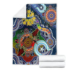 Personalised Cowboys NAIDOC Week 2024 Blanket Australia Aboriginal Dot Painting