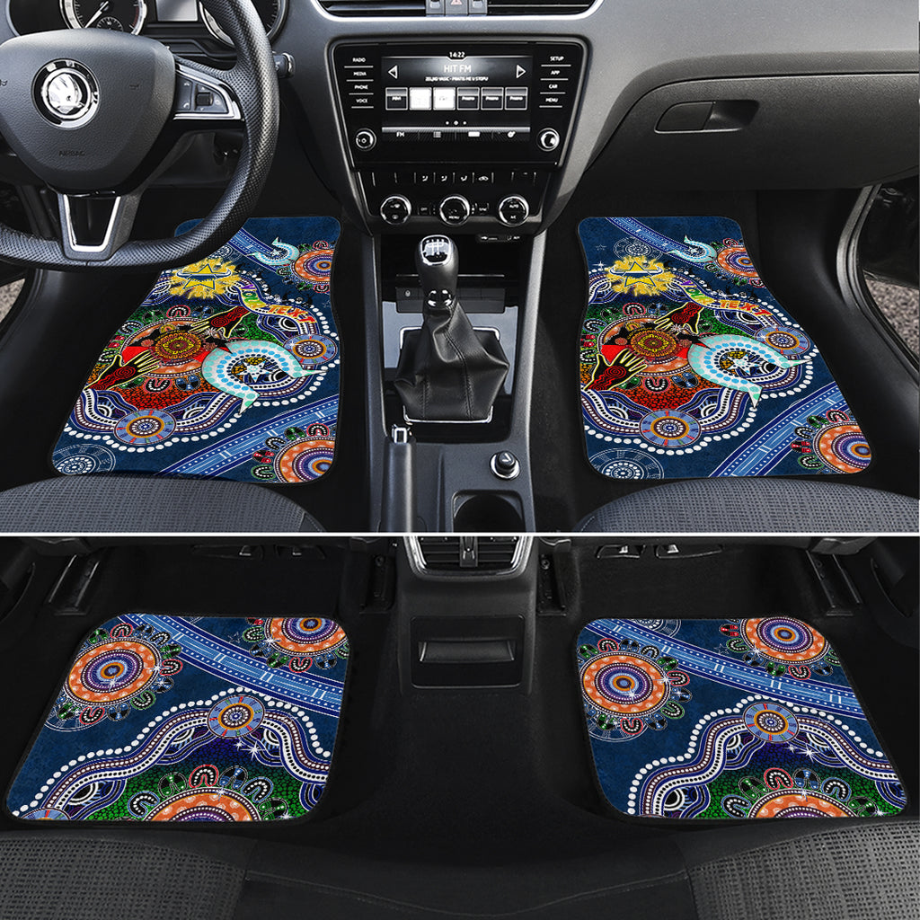 Personalised Cowboys NAIDOC Week 2024 Car Mats Australia Aboriginal Dot Painting