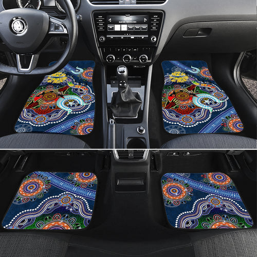 Personalised Cowboys NAIDOC Week 2024 Car Mats Australia Aboriginal Dot Painting