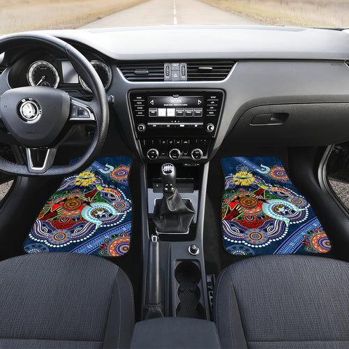Personalised Cowboys NAIDOC Week 2024 Car Mats Australia Aboriginal Dot Painting