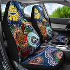 Personalised Cowboys NAIDOC Week 2024 Car Seat Cover Australia Aboriginal Dot Painting