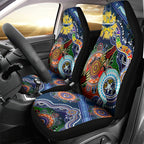 Personalised Cowboys NAIDOC Week 2024 Car Seat Cover Australia Aboriginal Dot Painting