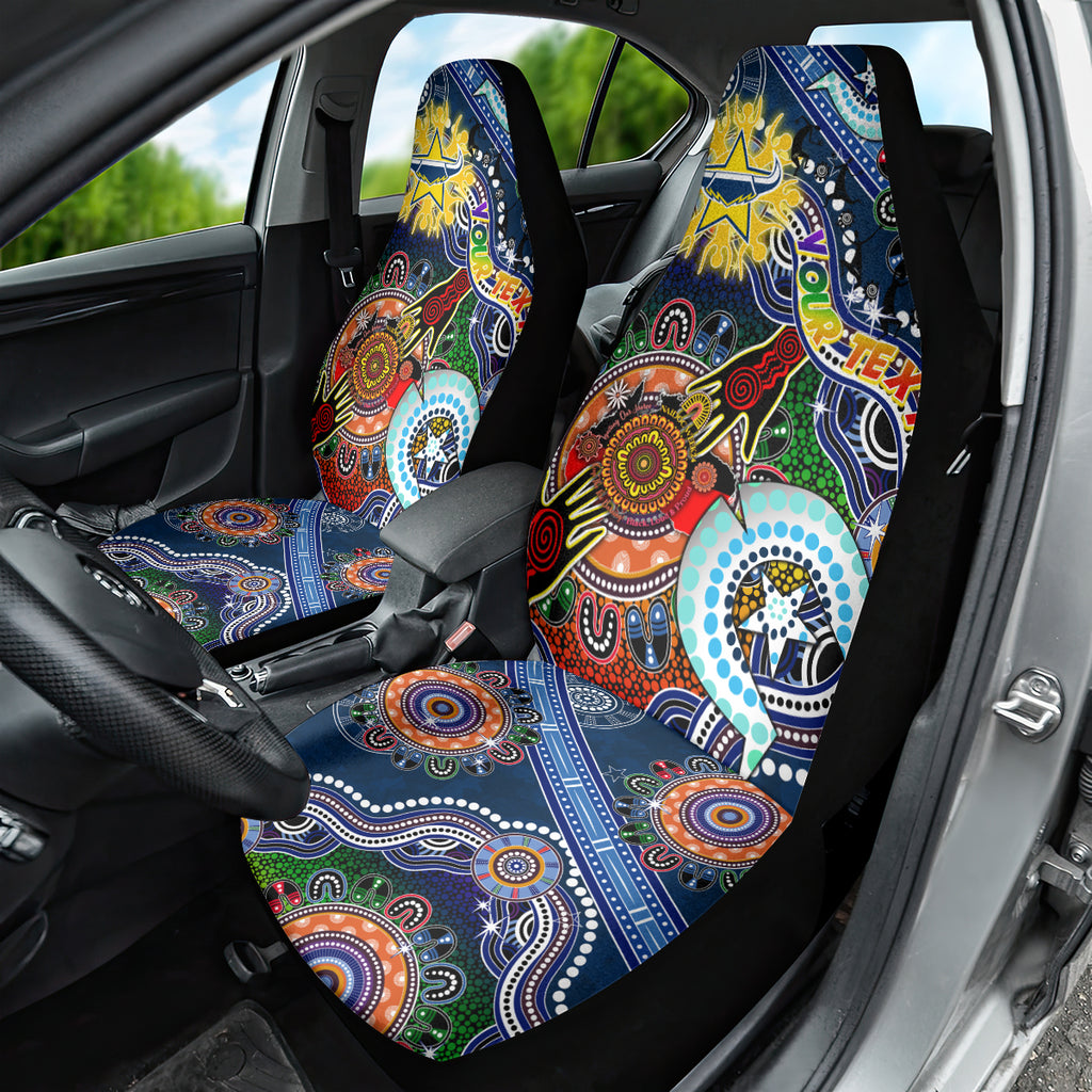 Personalised Cowboys NAIDOC Week 2024 Car Seat Cover Australia Aboriginal Dot Painting
