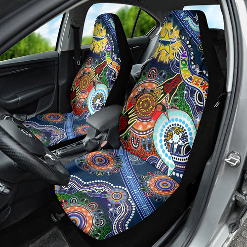 Personalised Cowboys NAIDOC Week 2024 Car Seat Cover Australia Aboriginal Dot Painting
