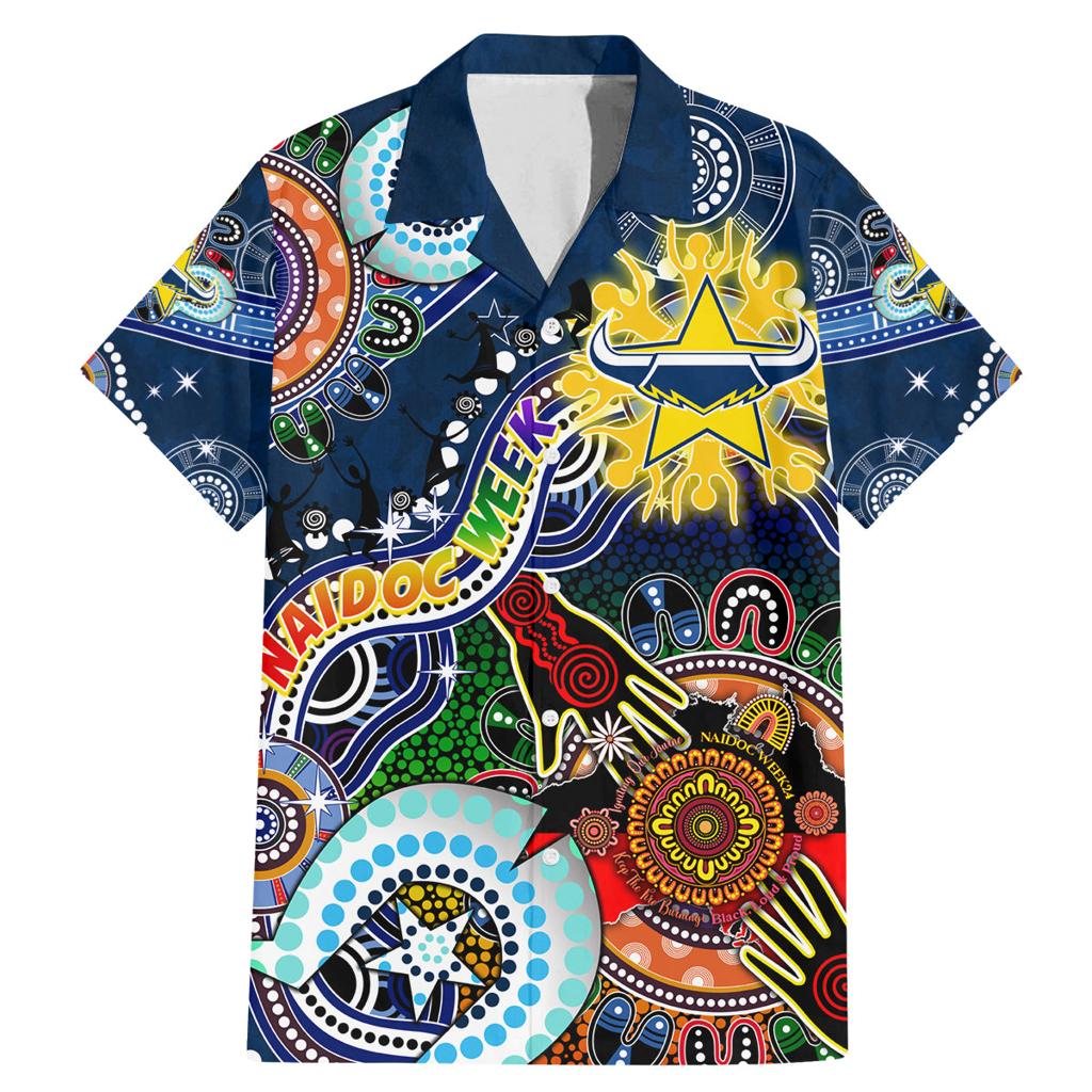 Personalised Cowboys NAIDOC Week 2024 Family Matching Mermaid Dress and Hawaiian Shirt Australia Aboriginal Dot Painting