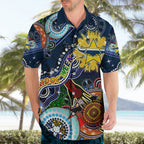 Personalised Cowboys NAIDOC Week 2024 Hawaiian Shirt Australia Aboriginal Dot Painting