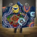 Personalised Cowboys NAIDOC Week 2024 Hooded Blanket Australia Aboriginal Dot Painting