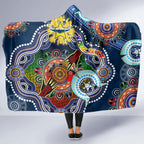 Personalised Cowboys NAIDOC Week 2024 Hooded Blanket Australia Aboriginal Dot Painting
