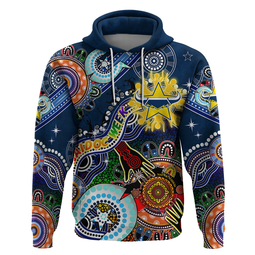 Personalised Cowboys NAIDOC Week 2024 Hoodie Australia Aboriginal Dot Painting