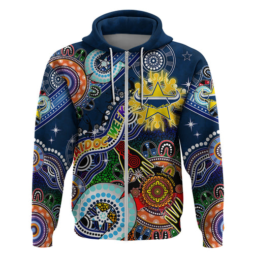 Personalised Cowboys NAIDOC Week 2024 Hoodie Australia Aboriginal Dot Painting
