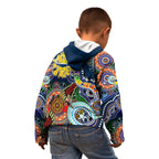 Personalised Cowboys NAIDOC Week 2024 Kid Hoodie Australia Aboriginal Dot Painting