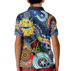 Personalised Cowboys NAIDOC Week 2024 Kid Polo Shirt Australia Aboriginal Dot Painting