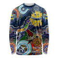 Personalised Cowboys NAIDOC Week 2024 Long Sleeve Shirt Australia Aboriginal Dot Painting