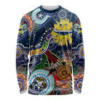 Personalised Cowboys NAIDOC Week 2024 Long Sleeve Shirt Australia Aboriginal Dot Painting