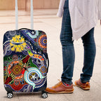 Personalised Cowboys NAIDOC Week 2024 Luggage Cover Australia Aboriginal Dot Painting