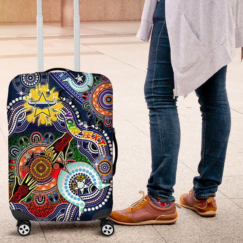 Personalised Cowboys NAIDOC Week 2024 Luggage Cover Australia Aboriginal Dot Painting