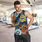 Personalised Cowboys NAIDOC Week 2024 Men Tank Top Australia Aboriginal Dot Painting