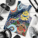 Personalised Cowboys NAIDOC Week 2024 Men Tank Top Australia Aboriginal Dot Painting