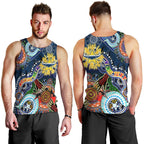 Personalised Cowboys NAIDOC Week 2024 Men Tank Top Australia Aboriginal Dot Painting