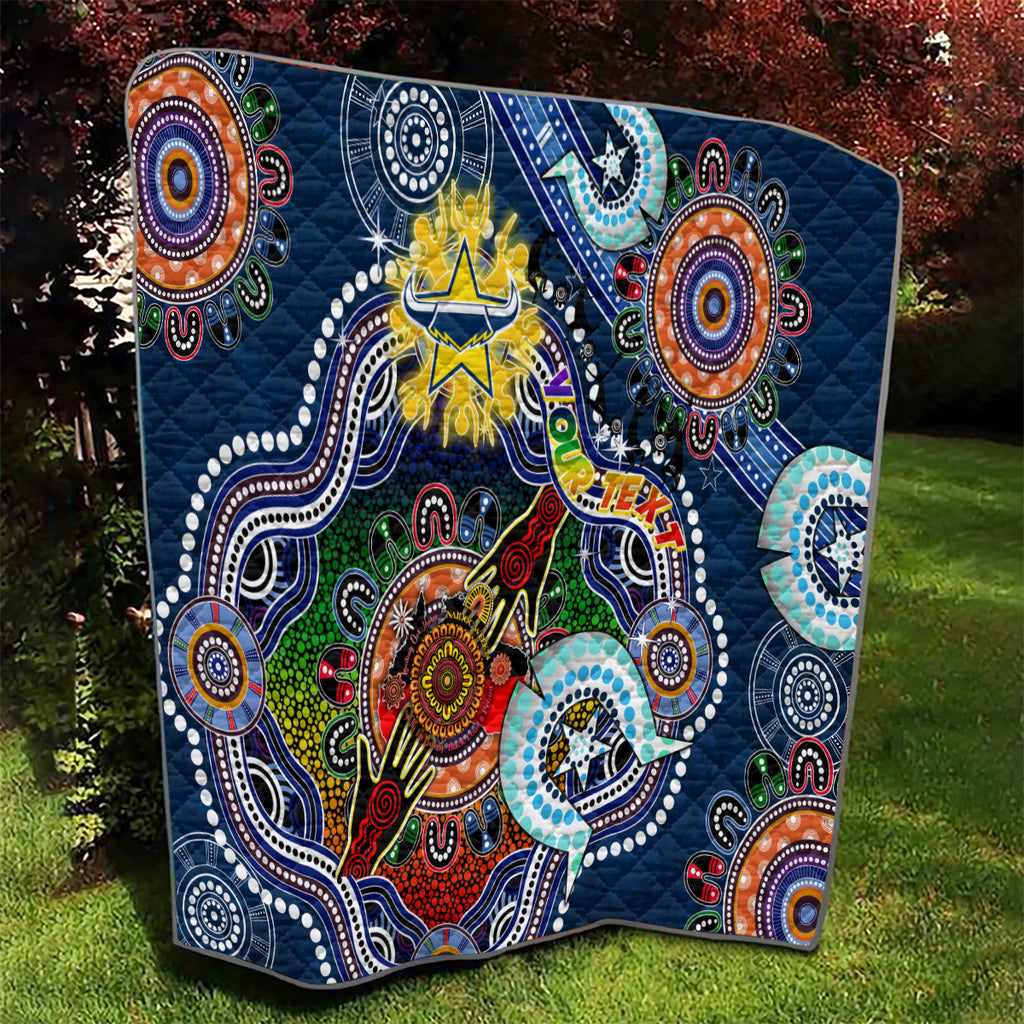 Personalised Cowboys NAIDOC Week 2024 Quilt Australia Aboriginal Dot Painting