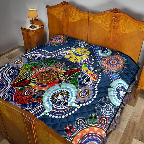 Personalised Cowboys NAIDOC Week 2024 Quilt Australia Aboriginal Dot Painting