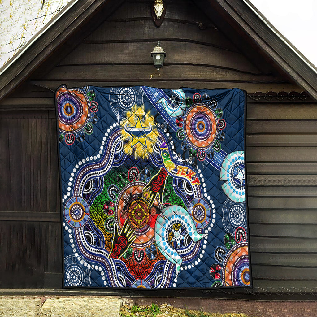 Personalised Cowboys NAIDOC Week 2024 Quilt Australia Aboriginal Dot Painting