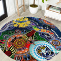 Personalised Cowboys NAIDOC Week 2024 Round Carpet Australia Aboriginal Dot Painting