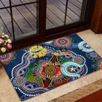 Personalised Cowboys NAIDOC Week 2024 Rubber Doormat Australia Aboriginal Dot Painting