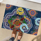 Personalised Cowboys NAIDOC Week 2024 Rubber Doormat Australia Aboriginal Dot Painting
