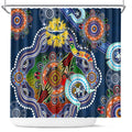 Personalised Cowboys NAIDOC Week 2024 Shower Curtain Australia Aboriginal Dot Painting