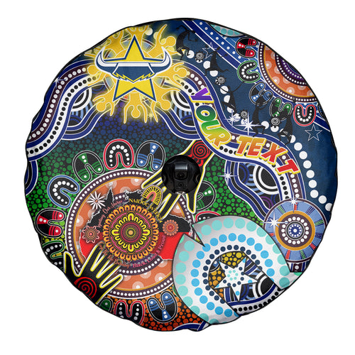 Personalised Cowboys NAIDOC Week 2024 Spare Tire Cover Australia Aboriginal Dot Painting