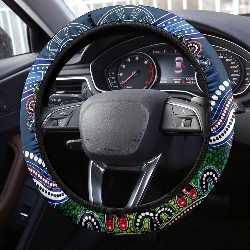 Cowboys NAIDOC Week 2024 Steering Wheel Cover Australia Aboriginal Dot Painting