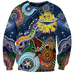 Personalised Cowboys NAIDOC Week 2024 Sweatshirt Australia Aboriginal Dot Painting