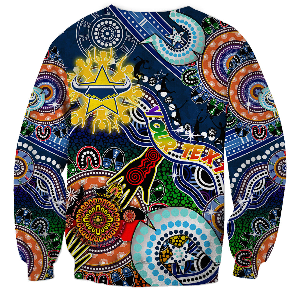 Personalised Cowboys NAIDOC Week 2024 Sweatshirt Australia Aboriginal Dot Painting