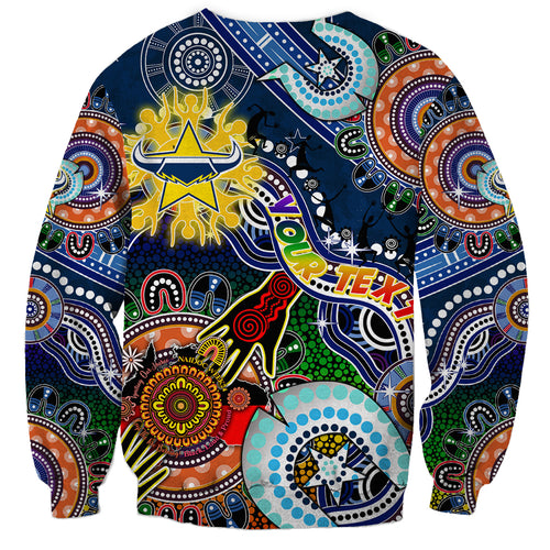 Personalised Cowboys NAIDOC Week 2024 Sweatshirt Australia Aboriginal Dot Painting