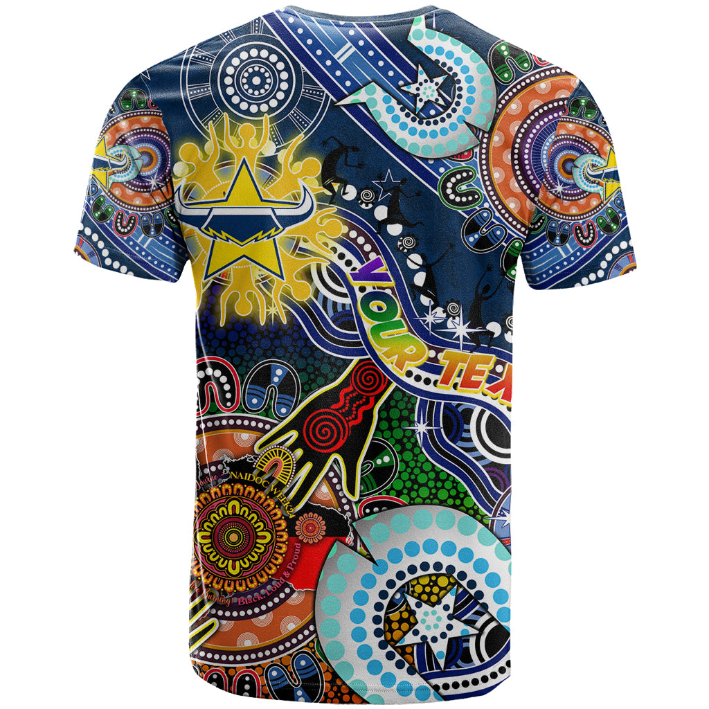 Personalised Cowboys NAIDOC Week 2024 T Shirt Australia Aboriginal Dot Painting