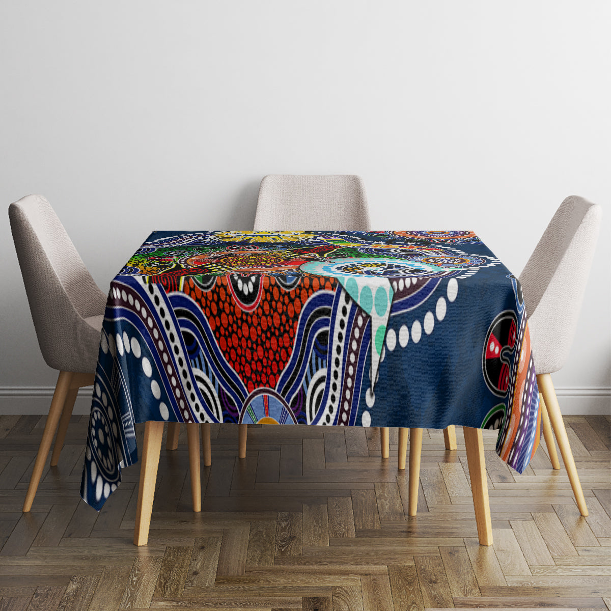 Personalised Cowboys NAIDOC Week 2024 Tablecloth Australia Aboriginal Dot Painting