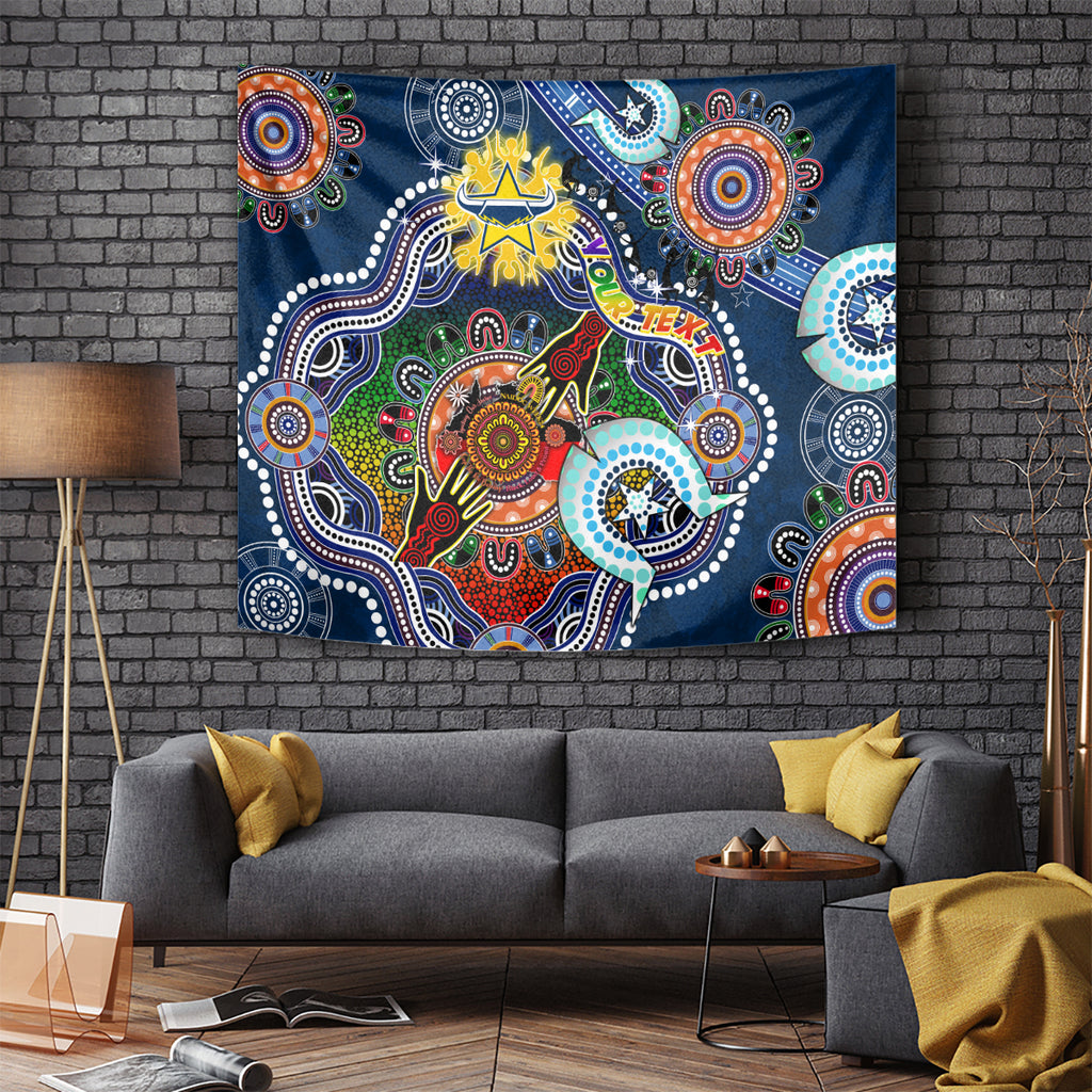 Personalised Cowboys NAIDOC Week 2024 Tapestry Australia Aboriginal Dot Painting
