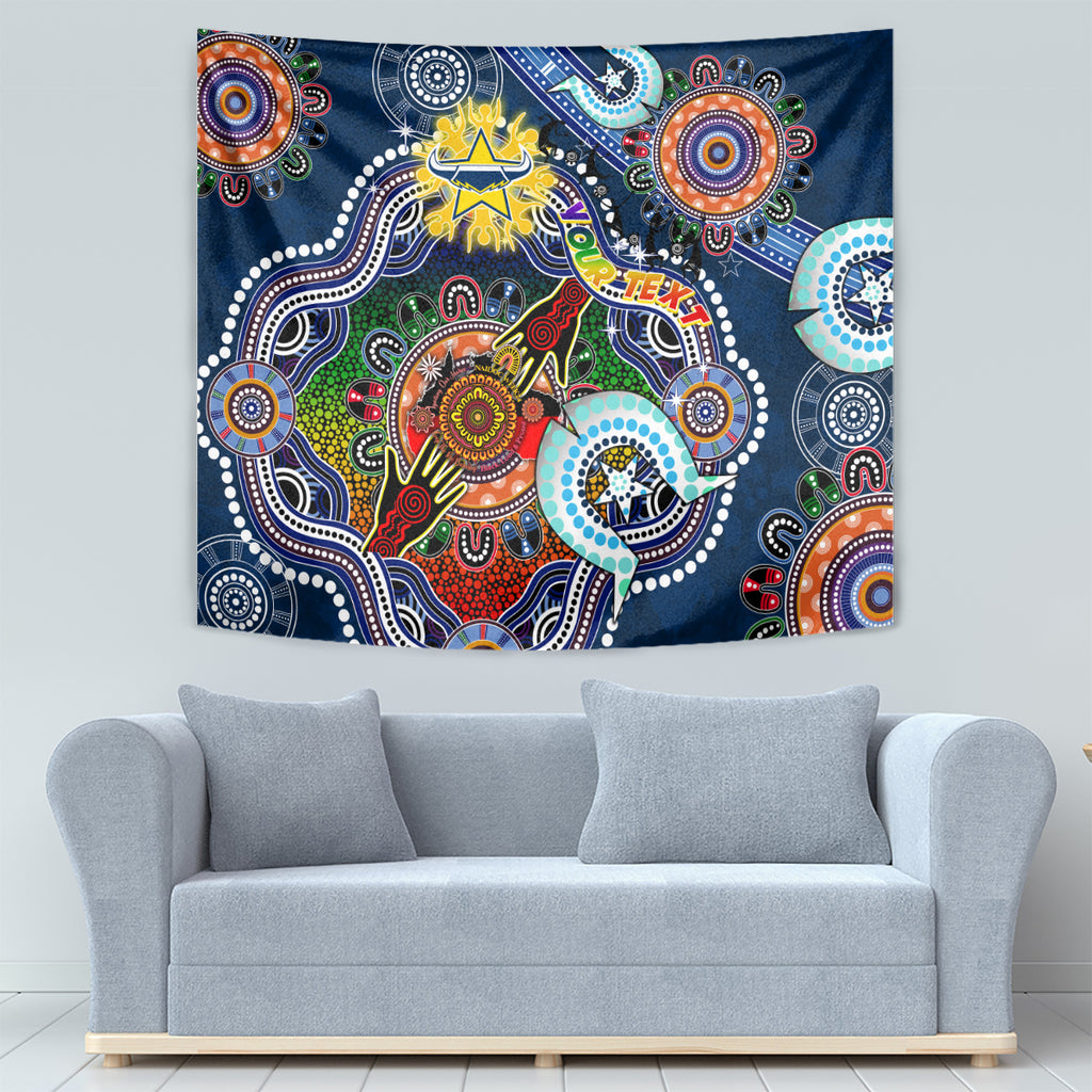 Personalised Cowboys NAIDOC Week 2024 Tapestry Australia Aboriginal Dot Painting