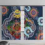 Personalised Cowboys NAIDOC Week 2024 Window Curtain Australia Aboriginal Dot Painting