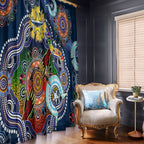 Personalised Cowboys NAIDOC Week 2024 Window Curtain Australia Aboriginal Dot Painting