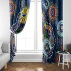 Personalised Cowboys NAIDOC Week 2024 Window Curtain Australia Aboriginal Dot Painting