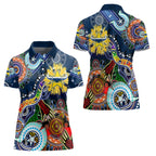 Personalised Cowboys NAIDOC Week 2024 Women Polo Shirt Australia Aboriginal Dot Painting
