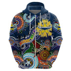 Personalised Cowboys NAIDOC Week 2024 Zip Hoodie Australia Aboriginal Dot Painting