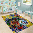 Personalised Eels NAIDOC Week 2024 Area Rug Australia Aboriginal Dot Painting