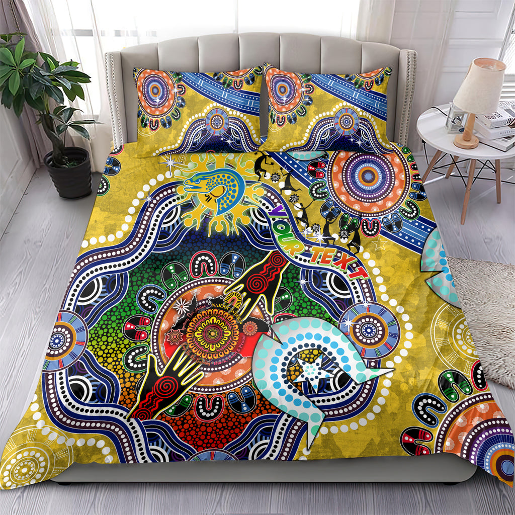 Personalised Eels NAIDOC Week 2024 Bedding Set Australia Aboriginal Dot Painting