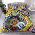 Personalised Eels NAIDOC Week 2024 Bedding Set Australia Aboriginal Dot Painting